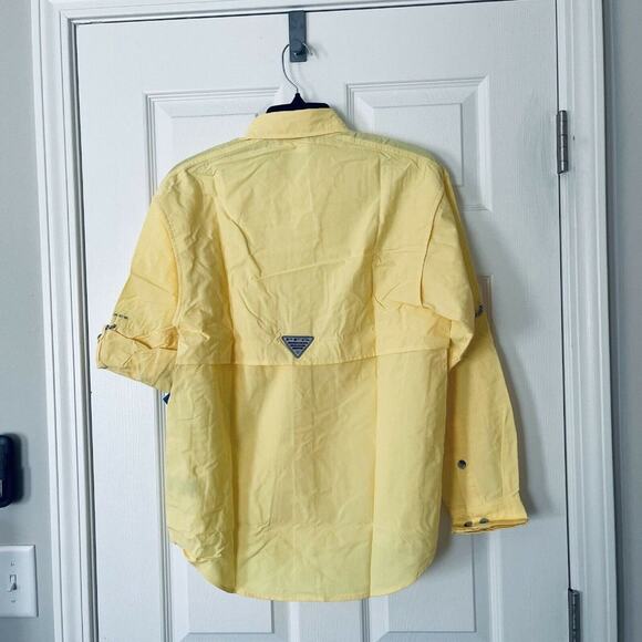 NWT Columbia Bahama II Long Sleeve Sunlit Yellow Button Down Shirt XXS - Picture 8 of 8